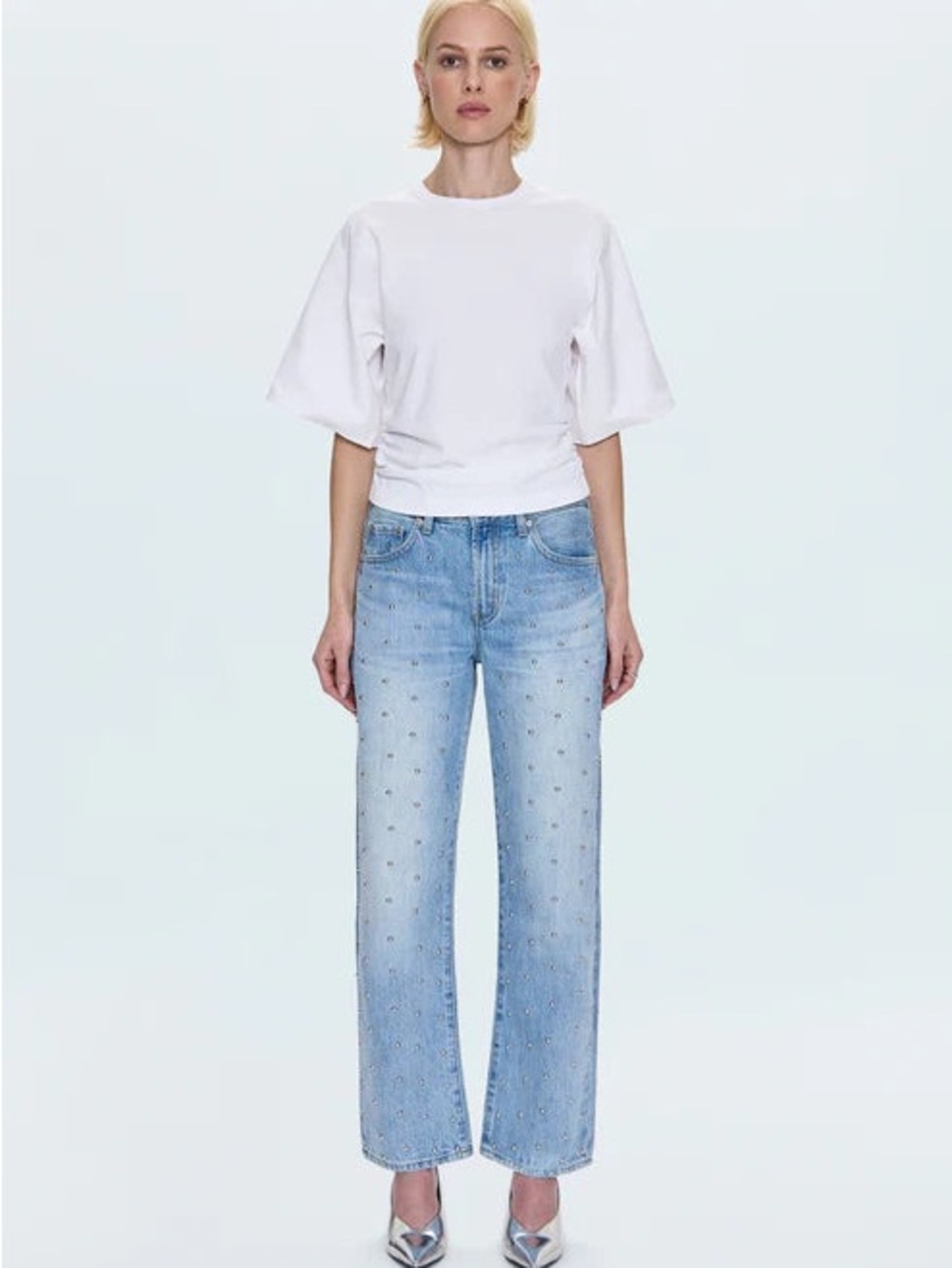 Pistola - Lexi Mid Rise Bowed Straight Jean - Picture 2 of 10